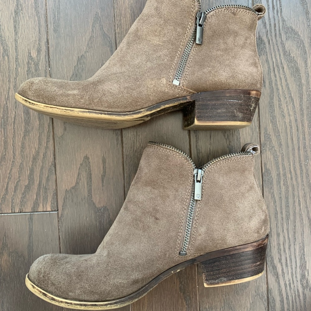 Lucky Brand Ankle Boots Tan Suede leather 8.5